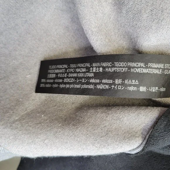 Zara Knit Women's Medium Cardigan Sweater Black Gray Faux Leather - Picture 5 of 5